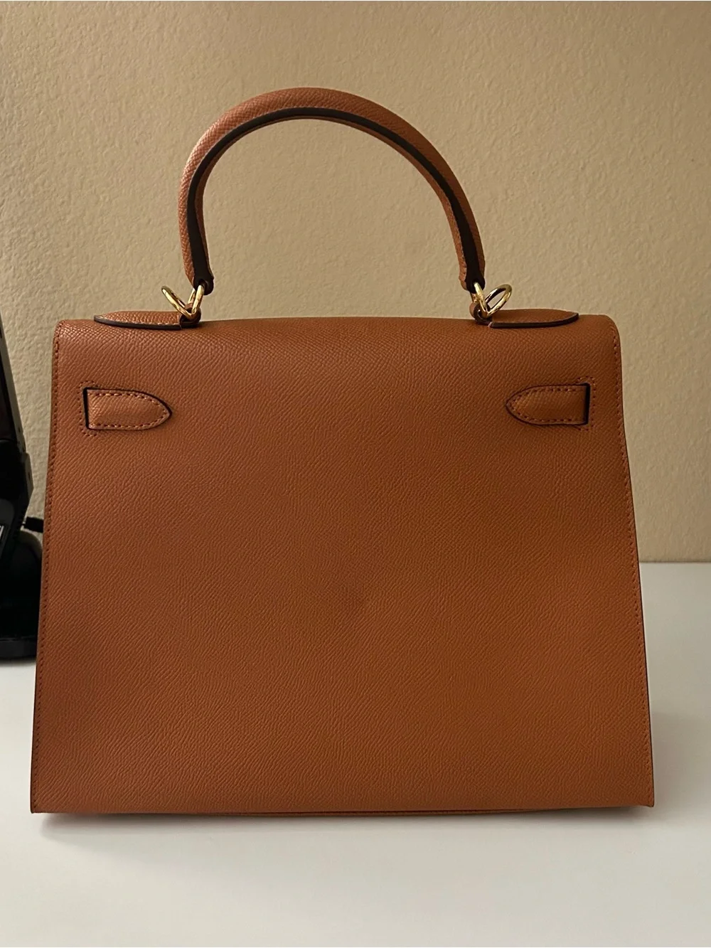 28cm Gold on Gold Epsom Leather Satchel KL Style